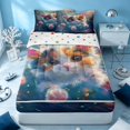 thumbnail image 1 of Erosebridal Cartoon Animal Zipper Queen Comforter Set with Fitted Sheet and 2 Pillowcases, Cute Cat Zipper Bedding Set, Polka Dots Reversible, 1 of 7