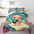 thumbnail image 1 of Erosebridal Cartoon Axolotl Bedding Sets King with Comforter, Musical Guitar Duvet Insert, Polka Dots Reversible, 3pcs, 1 of 6