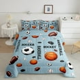 thumbnail image 1 of Erosebridal Cartoon Ball Bedding Twin Comforter Set, Basketball Down Comforter, Sports Theme Decor, Lightweight 2 Pieces, 1 of 7