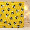 thumbnail image 1 of Erosebridal Cartoon Bee Shower Curtain 72Wx84L,Cute Wildlife Bathroom Shower Curtain,Yellow Gold, 1 of 5