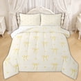 thumbnail image 1 of Erosebridal Cartoon Bow Star Queen Comforter Set for Girls, Yellow Bow Bedding Comforter Set for Kids Teens, Reversible, 3 Pieces, 1 of 6