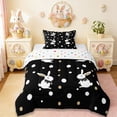 thumbnail image 1 of Erosebridal Cartoon Bunny Rabbit Twin Comforter Sets,Modern Geometric Circle Bedding Set For Kids,Happy Easter Theme Reversible 2 Pieces, 1 of 7