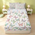 thumbnail image 1 of Erosebridal Cartoon Butterfly Zipper Twin Comforter Sets with Fitted Sheet and 2 Pillowcases, Chic Animal Zipper Bedding Set, Stars Reversible, Pastel Gold, Stars Reversible, 1 of 7