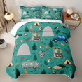 thumbnail image 1 of Erosebridal Cartoon Camper RV Quilt Full For Travel Trailers,Happy Camping Outdoor Adventure Full Bedspread Sets,3pcs, 1 of 7