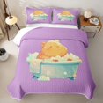 thumbnail image 1 of Erosebridal Cartoon Capybara Bubble Bath Quilt Full,Kawaii Animal Full Bedspread Sets for Boys Girls, 1 of 5
