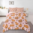 thumbnail image 1 of Erosebridal Cartoon Capybara Full Size Comforter Sets 3 Pieces For Kids,Floral Roses Bedding Sets For Children Boys Girls,Pink Reversible, 1 of 7