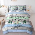 thumbnail image 1 of Erosebridal Cartoon Car Bedding Sets Twin Size,Happy Camping Comforter Sets with Sheets,Lodge Cabin Bed in a Bag Twin size,Breathable Boys Bedroom Decor,Reversible,7pcs, 1 of 6