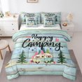 thumbnail image 1 of Erosebridal Cartoon Car Bedding Sets Twin Size,Happy Camping Comforter Sets with Sheets,Lodge Cabin Bed in a Bag Twin size,Breathable Boys Bedroom Decor,Reversible,7pcs, 1 of 6