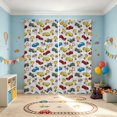 thumbnail image 1 of Erosebridal Cartoon Car Blackout Curtains, Trophy Curtains Pack of 2 (42x84 Each), White Yellow, 1 of 5