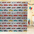 thumbnail image 1 of Erosebridal Cartoon Car Shower Curtain 72Wx78L, Sports Car Bath Curtain, Gray, 1 of 5