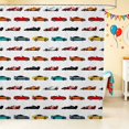 thumbnail image 1 of Erosebridal Cartoon Car Shower Curtain 72Wx78L, Sports Car Bath Curtain, White, 1 of 5