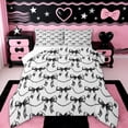 thumbnail image 1 of Erosebridal Cartoon Coquette Bowknot Girls Full Size Comforter Sets,Chic Ribbon Bowtie Bedding Sets For Kids,Reversible,3-Piece, 1 of 7