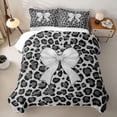 thumbnail image 1 of Erosebridal Cartoon Coquette Bowknot Kids Bed Spread Queen,Fashion Women Leopard Cheetah Print Queen Coverlet Set,3 Pieces, 1 of 7