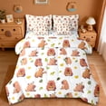 thumbnail image 1 of Erosebridal Cartoon Cute Capybara 7 Pieces Bedding Comforter Set,Cute Rodent Animals Full Bedding Set For Kids Teens Reversible, 1 of 7