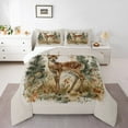 thumbnail image 1 of Erosebridal Cartoon Deer Bedding Sets Twin with Comforter,Woodland Animal Duvet Insert,Country Rustic Trees Flower Comforter Sets Twin Size,Microfiber Bedroom Decor Reversible，2pcs, 1 of 8