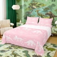 thumbnail image 1 of Erosebridal Cartoon Dinosaur Print Full Size Sheets for Kids, Pidnk White Bed Sheets, 4pcs (1 Flat Sheet, 1 Fitted Sheet and 2 Pillowcases), 1 of 6