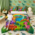 thumbnail image 1 of Erosebridal Cartoon Dinosaurs Queen Comforter Set for Kids, Wild Animal Bedding Comforter Set, 1 of 6