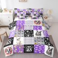 thumbnail image 1 of Erosebridal Cartoon Dog Bed in a Bag Full size, Purple Bed Set, Pet Animal Bedroom Decor, 7pcs, 1 of 5