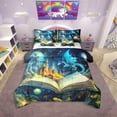 thumbnail image 1 of Erosebridal Cartoon Dragon Bedding Twin Size, Magic Books Bedding Sets Twin Size, Mystic Starry Sky Decor, Reversible 7 Pieces, 1 of 5