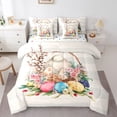 thumbnail image 1 of Erosebridal Cartoon Easter Egg 7-Piece Twin Bedding Sets,Kawaii Rabbit Bunny Happy Easter Theme Bedding Comforter Set For Kids Girls Reversible, 1 of 7