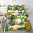 thumbnail image 1 of Erosebridal Cartoon Frog Bedding Twin Size, 3D Printed Wildlife Animal Comforter Sets with Sheets, Botanical Palm Tree Home Decor, Reversible 7pcs, 1 of 4