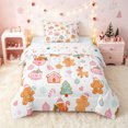 thumbnail image 1 of Erosebridal Cartoon Gingerbread Twin Comforter Sets, Candy House Bedding Set, Pink White, Christmas Reversible, 2pcs, 1 Comforter and 1 Pillowcase, 1 of 7