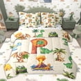 thumbnail image 1 of Erosebridal Cartoon Green Dinosaur Twin Bedding Sets for Kids, Cartoon P Letter Bedding Comforter Set, Polka Dots Reversible, 7 Pieces, 1 of 5