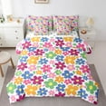 thumbnail image 1 of Erosebridal Cartoon Groovy Flower Bed in a Bag Queen Size,Romantic Rustic Plant Bed Set,Colorful Floral Bedding Queen Size For Youth,Super Cozy Room Decoration Reversible,7 Pieces, 1 of 6