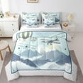 thumbnail image 1 of Erosebridal Cartoon Helicopter Bedding Sets Twin Size, Vintage Airplane Comforter Sets with Sheets, Teenager Bed Set, Microfiber Room Decorative, 7pcs, 1 of 4