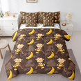thumbnail image 1 of Erosebridal Cartoon Monkey Bedding Full Size, Tropical Fruit Banana Comforter Sets with Sheets, Cute Animal Room Decor, Reversible 7 Pieces, 1 of 4