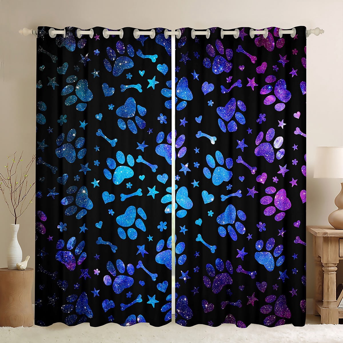 2 Panels,38"X54" Rock Music Curtains,Modern Pop Musical Instrument Darkening Curtains,Drum Kit Guitar Window Curtains Drapes,Abstract Tie Dye Hippie Window Treatments Room Decor