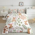 thumbnail image 1 of Erosebridal Cartoon Rabbit Bedding Full Comforter Set, Cute Animal Down Comforter, Flower Plant Decor, Reversible 3pcs, 1 of 7