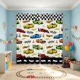 thumbnail image 1 of Erosebridal Cartoon Race Car Blackout Curtains, Colorful Curtains Pack of 2 (42x84 Each), Red Border, 1 of 5