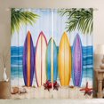 thumbnail image 1 of Erosebridal Cartoon Surfboard Curtains and Drapes (42x63), Red Crab 30%-50% Blackout Curtains for Bedroom, Marine Ocean Curtains for Living Room, Window Drapes Room Decoration, 1 of 6