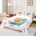 thumbnail image 1 of Erosebridal Cartoon Surfing Capybara Bed Sheets,Kawaii Rodent Animal King Sheets For Kids 4-Piece, 1 of 6