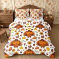 thumbnail image 1 of Erosebridal Cartoon Turkey 7-Piece Twin Bedding,Happy Thanksgiving Bedding Comforter Set,Brown,Reversible, 1 of 6