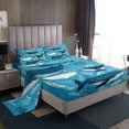 thumbnail image 1 of Erosebridal Cartoon Whale Sheet Set Twin,Ocean Animal Bedding Sets Twin Size,Super Cozy Bed Sheets Twin,Marine Decor,3pcs, 1 of 7