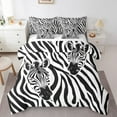 thumbnail image 1 of Erosebridal Cartoon Zebra Bedding Full Size, Zebra Print Bed in a Bag Full size, Wildlife Animal Decor, 7 Pieces, 1 of 5