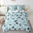 thumbnail image 1 of Erosebridal Cartoon cats Bed in a Bag King size,Love Heart Bedding King Size,Kawaii Bedroom Decor,Reversible,7-Piece, 1 of 5