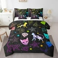 thumbnail image 1 of Erosebridal Cat Silhouette Bedding Full Size,Galaxy Starry Sky Comforter Sets with Sheets,Abstract Cartoon Animal Bedding Sets Full Size,Breathable Bedroom Decor,7 Pieces, 1 of 6