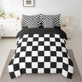 thumbnail image 1 of Erosebridal Check Plaid Bedding Full Size, Geometric Bed in a Bag Full size, Farmhouse Gingham Decor, Reversible 7 Pieces, 1 of 5