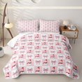 thumbnail image 1 of Erosebridal Checker Snowman Bow Quilt Full for Girls, Merry Christmas Theme Full Bedspread Sets, 3pcs, 1 of 7