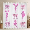 thumbnail image 1 of Erosebridal Cheerleading Cheerleader Curtains Pack of 2 (42Wx63L),Cheer Team Black Out Curtains,Kawaii Bow Curtains for Living Room,Dreamy Room Decoration, 1 of 6