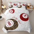 thumbnail image 1 of Erosebridal Cheetah Pattern Ball Quilt Full,Billiard Leopard 8 Ball Games Full Bedspread Sets For Boys,3-Piece, 1 of 7