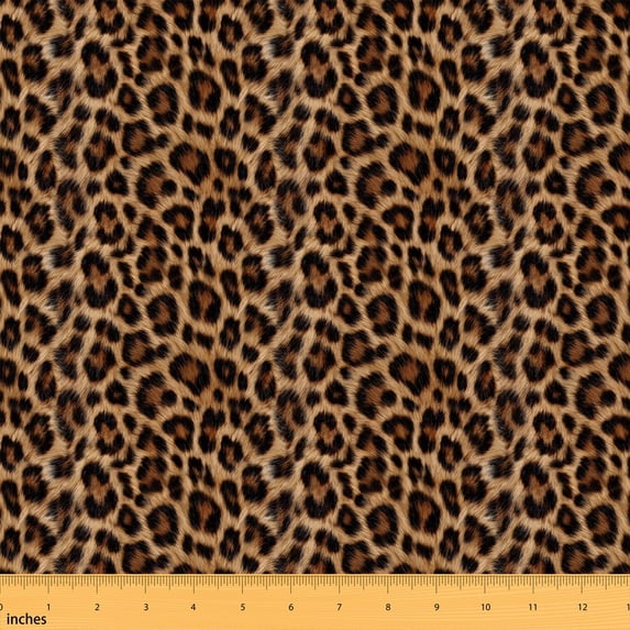 Erosebridal Leopard Fabric by the Yard 10 Yards Animal Home Decor Fabric by the Yard, Maroon