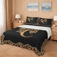 thumbnail image 1 of Erosebridal Cheetah Print Bowtie Full Size Sheets For Women Girls,Letter C Monogrammed Bed Sheets For Kids 4 Pieces, 1 of 6