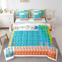 Erosebridal Chemistry Bedding Twin Size, Science Chemical Bed in a Bag Twin size, Periodic Element Decor, Reversible 7pcs