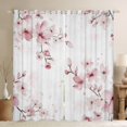 thumbnail image 1 of Erosebridal Cherry Blossom Sakura Curtains and Drapes (52Wx84L),Japanese Style Curtains Pack of 2 (52Wx84L),Floral Decoration, 1 of 6