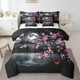 thumbnail image 1 of Erosebridal Cherry Blossoms Bedding Sets Full Size, Tokyo Flower Comforter Sets with Sheets, Japanese Style Bed Set, Super Cozy Bedroom Decorative, 7pcs, 1 of 4