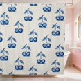 thumbnail image 1 of Erosebridal Cherry Shower Curtain 72Wx78L Sky Bath Curtain, Sky Cherry, 1 of 5